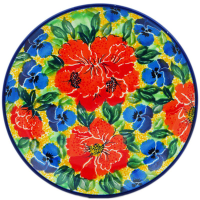 Polish Pottery Toast Plate Flowers Collected On A Sunny Day UNIKAT