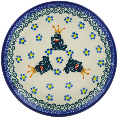 Polish Pottery Toast Plate Frog Prince