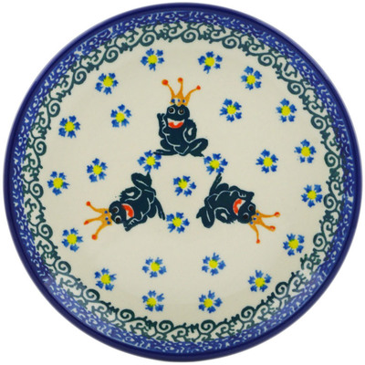 Polish Pottery Toast Plate Frog Prince UNIKAT
