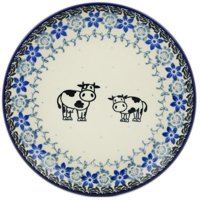 Polish Pottery Toast Plate Happy Cows