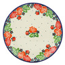 Polish Pottery Toast Plate In The Rose Garden