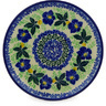 Polish Pottery Toast Plate Infinity Flower