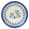 Polish Pottery Toast Plate Kitten Play
