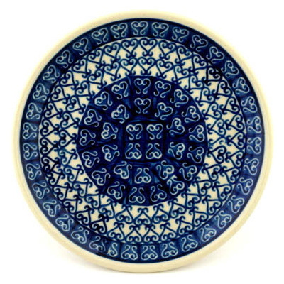 Polish Pottery Toast Plate Lovely Heart