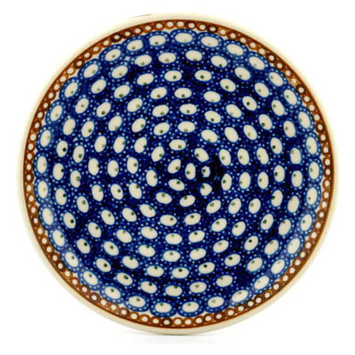 Polish Pottery Toast Plate Peacock Rain