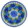 Polish Pottery Toast Plate Periwinkle Ring UNIKAT