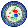 Polish Pottery Toast Plate Polish Wildflowers UNIKAT
