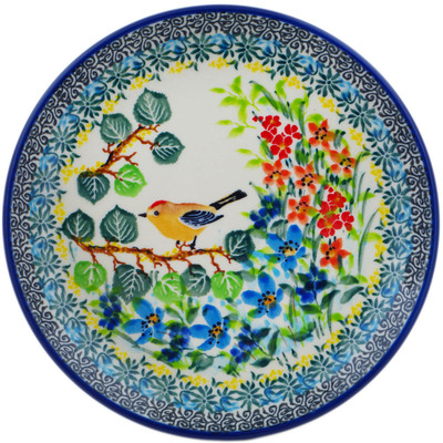 Polish Pottery Toast Plate Relaxing Day UNIKAT