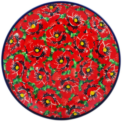 Polish Pottery Toast Plate Savvy Scarlet UNIKAT