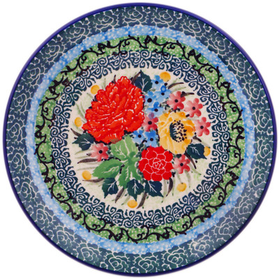Polish Pottery Toast Plate Splendid Meadow UNIKAT