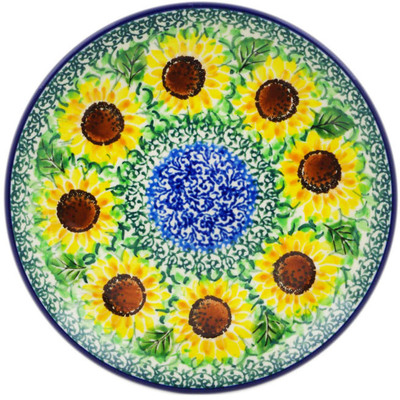 Polish Pottery Toast Plate Summer Sunnies UNIKAT