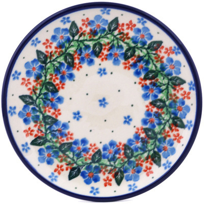 Polish Pottery Toast Plate Summer Wreath