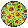 Polish Pottery Toast Plate Sunflower Bliss UNIKAT