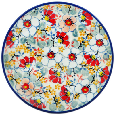 Polish Pottery Toast Plate Sweet Floral Bliss UNIKAT