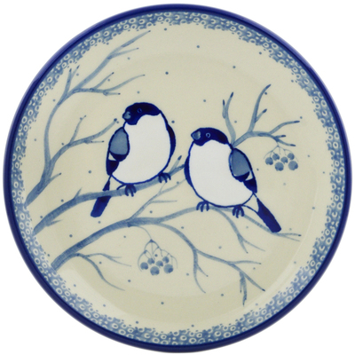 Polish Pottery Toast Plate Waiting Birds UNIKAT