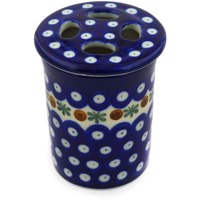 Polish Pottery Toothbrush Holder 4&quot; Mosquito