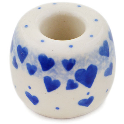 Polish Pottery Toothbrush Stand 2&quot; Cobalt Love