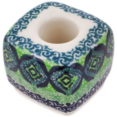 Polish Pottery Toothbrush Stand 2&quot; Kiwi UNIKAT