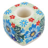 Polish Pottery Toothbrush Stand 2&quot; Red Floral Delight UNIKAT