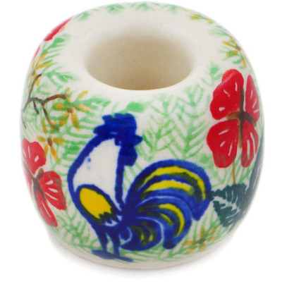 Polish Pottery Toothbrush Stand 2&quot; Rise And Shine UNIKAT