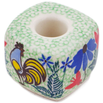Polish Pottery Toothbrush Stand 2&quot; Spring Rooster UNIKAT