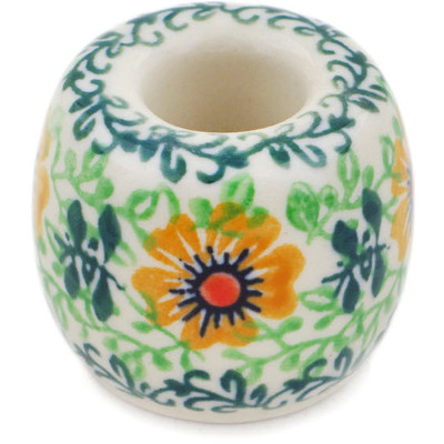 Polish Pottery Toothbrush Stand 2&quot; Spring Wreath UNIKAT