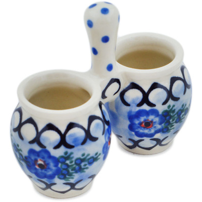 Polish Pottery Toothpick Holder 3&quot; Blue Delight UNIKAT