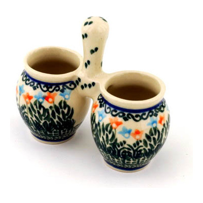 Polish Pottery Toothpick Holder 3&quot; Dancing Tulips
