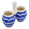 Polish Pottery Toothpick Holder 3&quot; Glacier Ripples