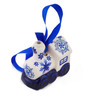 Polish Pottery Train Ornament 2&quot; Flurry Fun UNIKAT