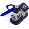 Polish Pottery Train Ornament 2&quot; Peacock Leaves