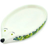 faience Tray 10&quot; Green Wave