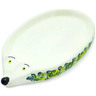 Faience Tray 10&quot; Green Wave