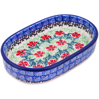 Polish Pottery Tray 5&quot; Maraschino