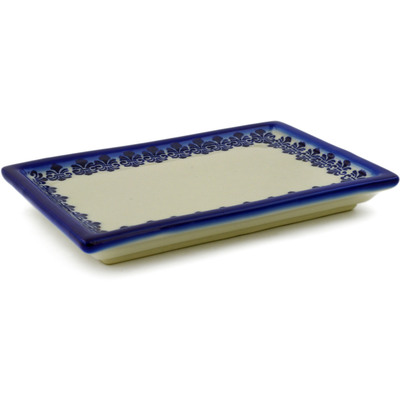Polish Pottery Tray 6&quot; Butterfly Splendor UNIKAT