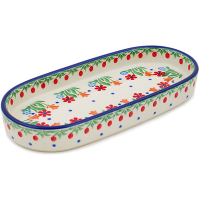 Polish Pottery Tray 8&quot; Babcia&#039;s Garden