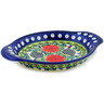 Polish Pottery Tray 9&quot; Fowl In The Florals UNIKAT