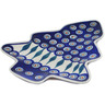 Polish Pottery Tray 9" Peacock Leaves