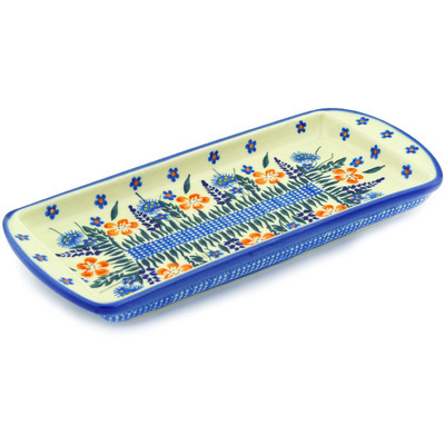 Polish Pottery Tray with Handles 11&quot;