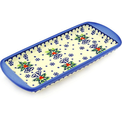 Polish Pottery Tray with Handles 11&quot;