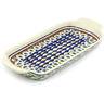 Polish Pottery Tray with Handles 12-inch Pine Boughs