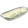 Polish Pottery Tray with Handles 12-inch Yellow Dandelions