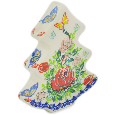 Polish Pottery Tree Figurine 5&quot;