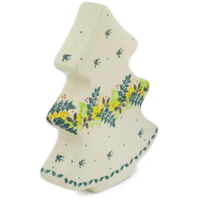 Polish Pottery Tree Figurine 8&quot; Sunny Swallow UNIKAT