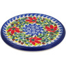 Polish Pottery trivet, hot plate Blooming Daisies UNIKAT