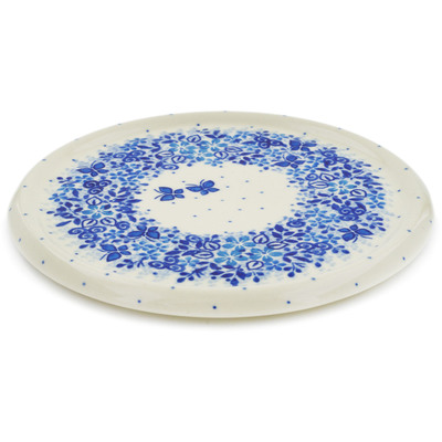 Polish Pottery trivet, hot plate Delicate Blue UNIKAT