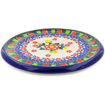 Polish Pottery trivet, hot plate Floral Puzzles UNIKAT