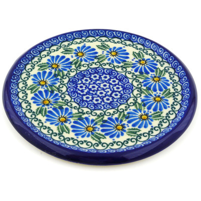 Polish Pottery trivet, hot plate Morning Daisy