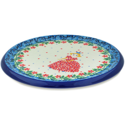 Polish Pottery trivet, hot plate Princess In A Red Dress