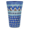 Polish Pottery Tumbler 12 oz Blue Ice